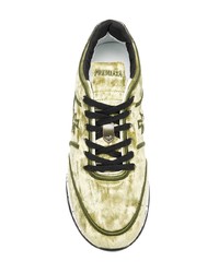 olivgrüne Wildleder niedrige Sneakers von Premiata