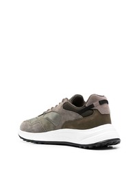 olivgrüne Wildleder niedrige Sneakers von Hogan