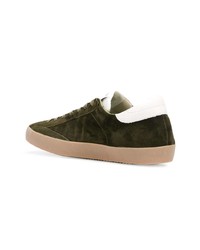 olivgrüne Wildleder niedrige Sneakers von Philippe Model