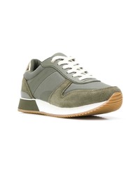 olivgrüne Wildleder niedrige Sneakers von Tommy Hilfiger