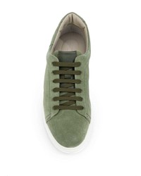 olivgrüne Wildleder niedrige Sneakers von Canali