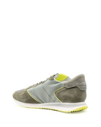 olivgrüne Wildleder niedrige Sneakers von Philippe Model Paris