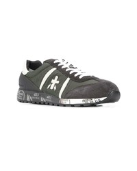 olivgrüne Wildleder niedrige Sneakers von Premiata