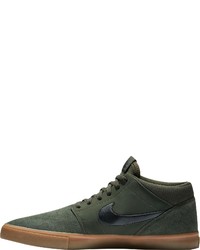 olivgrüne Wildleder niedrige Sneakers von Nike SB
