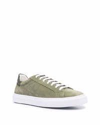 olivgrüne Wildleder niedrige Sneakers von Hide&Jack