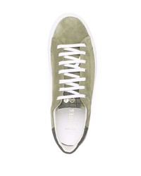 olivgrüne Wildleder niedrige Sneakers von Hide&Jack