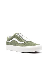 olivgrüne Wildleder niedrige Sneakers von Vans