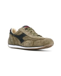 olivgrüne Wildleder niedrige Sneakers von Diadora