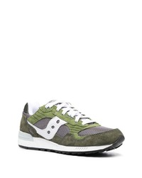 olivgrüne Wildleder niedrige Sneakers von Saucony