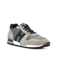 olivgrüne Wildleder niedrige Sneakers von Hogan