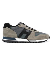 olivgrüne Wildleder niedrige Sneakers von Hogan