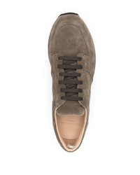 olivgrüne Wildleder niedrige Sneakers von Officine Creative