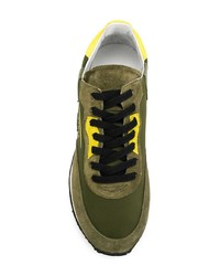 olivgrüne Wildleder niedrige Sneakers von Ghoud