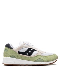 olivgrüne Wildleder niedrige Sneakers von Saucony