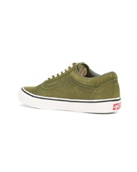 olivgrüne Wildleder niedrige Sneakers von Vans