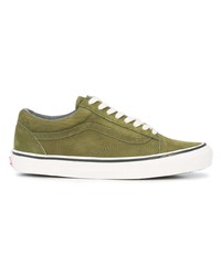 olivgrüne Wildleder niedrige Sneakers von Vans