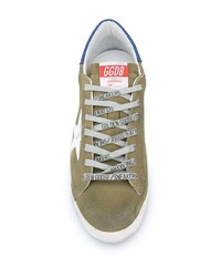 olivgrüne Wildleder niedrige Sneakers von Golden Goose