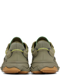 olivgrüne Wildleder niedrige Sneakers von adidas Originals