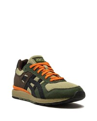 olivgrüne Wildleder niedrige Sneakers von Asics