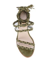 olivgrüne Wildleder Sandaletten von Ritch Erani NYFC