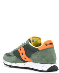 olivgrüne Wildleder Turnschuhe von Saucony