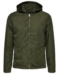 olivgrüne Windjacke von Selected Homme