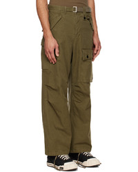 olivgrüne Wollcargohose von Sacai