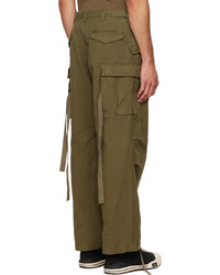 olivgrüne Wollcargohose von Sacai