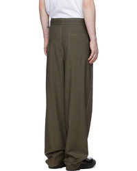 olivgrüne Wollchinohose von UNIFORME