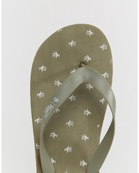 olivgrüne Zehensandalen von Original Penguin