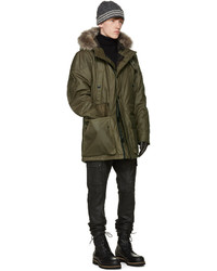 olivgrüner Baumwollparka von Belstaff