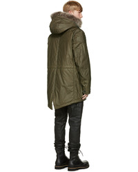 olivgrüner Baumwollparka von Belstaff