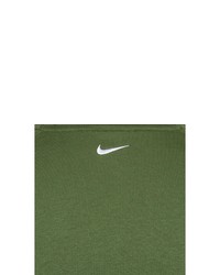 olivgrüner bedruckter Pullover mit einem Kapuze von Nike Sportswear