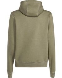 olivgrüner bedruckter Pullover mit einem Kapuze von Tommy Hilfiger