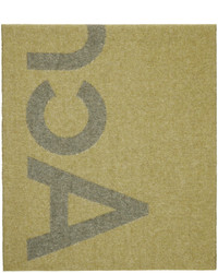 olivgrüner bedruckter Schal von Acne Studios