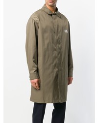 olivgrüner bedruckter Trenchcoat von Lanvin