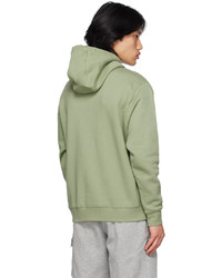 olivgrüner bestickter Pullover mit einem Kapuze von Nike
