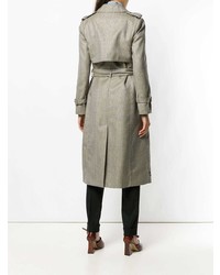 olivgrüner bestickter Trenchcoat von Erdem