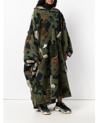 olivgrüner Camouflage Cape Mantel von Liska