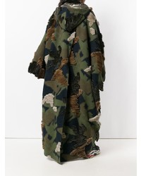 olivgrüner Camouflage Cape Mantel von Liska