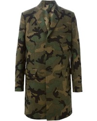 olivgrüner Camouflage Mantel