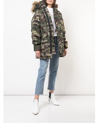 olivgrüner Camouflage Parka von Brumal