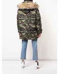 olivgrüner Camouflage Parka von Brumal