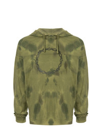 olivgrüner Camouflage Pullover mit einem Kapuze von Alyx