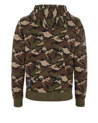 olivgrüner Camouflage Pullover mit einem Kapuze von BENLEE Rocky Marciano