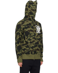 olivgrüner Camouflage Pullover mit einem Kapuze von BAPE