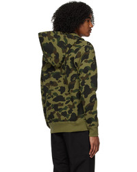 olivgrüner Camouflage Pullover mit einem Kapuze von BAPE