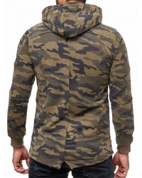 olivgrüner Camouflage Pullover mit einem Kapuze von RUSTY NEAL