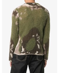 olivgrüner Camouflage Pullover mit einem Rundhalsausschnitt von Alyx