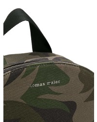 olivgrüner Camouflage Segeltuch Rucksack von Tomas Maier